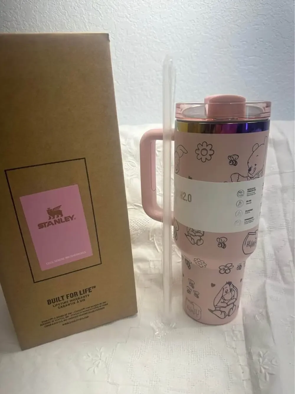 Stanley Quencher H2.0 Winnie the Pooh Pink 40oz. New  B-357